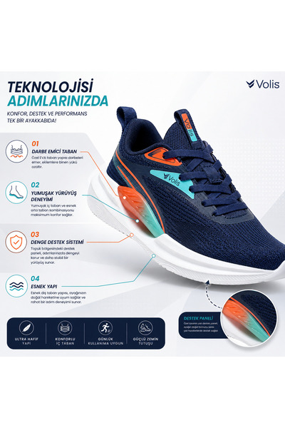 Volis 24210 Women's White Memory Comfortable Sole Sports Walking Running Shoes