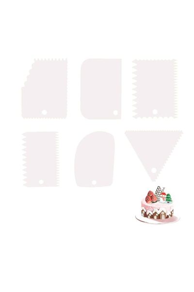 Generic NiCoLa 6PCS Cake Scraper, Cake Scraper Smoother Tool Set, Cake Smooth...