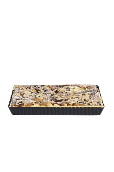 Generic Lakeland Enamel Base Rectangular Shape Loose-Based Fluted Flan, Tart ...