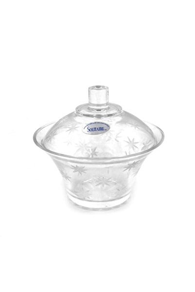 Generic SOLITAIR Crystal Sugar Bowl with Lid – Twinkle FR Edition