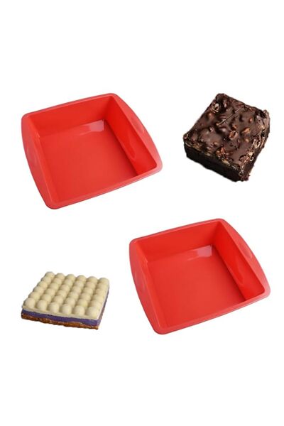 Generic 2 x 20 cm silicone baking moulds, loaf mould, non-stick silicone cake...