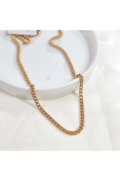 Güler Yüzlü Silver Xuping 4 mm Gourmet Chain Necklace 50 cm Rose