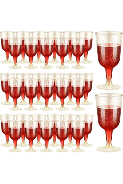 Generic BOAO 50 Pcs Reusable Clear Plastic Cups, 5 Oz BPA-Free Wine & Champag...