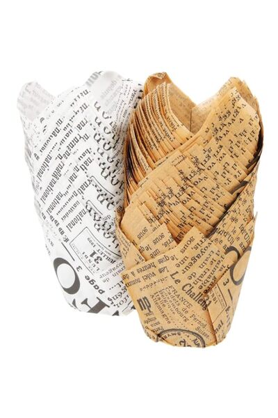 Generic 200 PCS Tulip Cupcake, Liners Baking Paper Cups Holders, Parchment Pa...