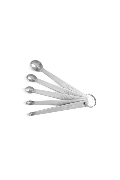 Generic Norpro Mini Measuring Spoons, Set Of 5, Silver
