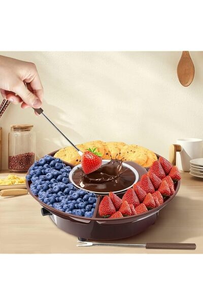 Generic QXRSOP Electric Fondue Pot Set Chocolate Fondue Kit House Warming Gif...
