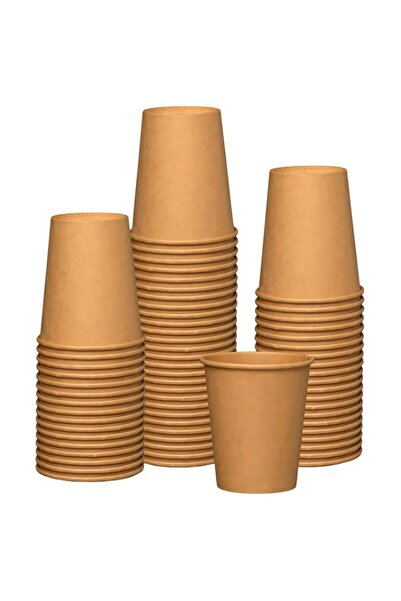Generic AL FAKHAMA Kraft Paper Cups 8oz (50 Pack) Brown Disposable Coffee Cup...