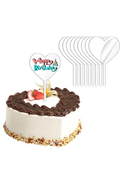 Generic Acrylic Cake Toppers 10 Pcs Round Acrylic Circle Blank Cake Topper St...