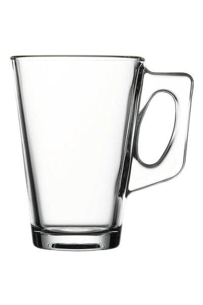 Generic Pasabahce Glass Vela Short Coffee Mug 2 Pieces, Clear
