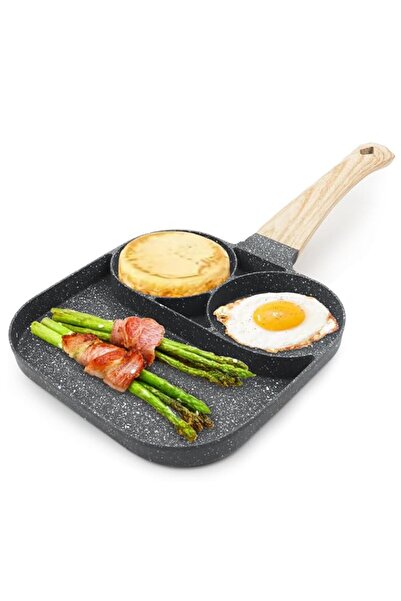 Generic 3 in 1 Egg Pan,Nonstick Breakfast Pan Frying Pan,3 Section Pan Skille...