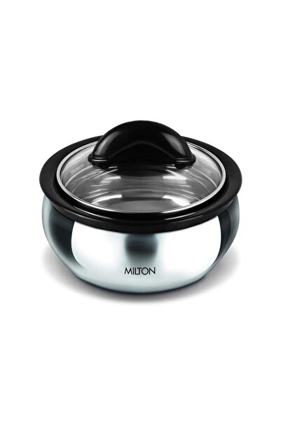 Generic MILTON 1200ml Casserole with Glass Lid, Double-Walled Insulated Stain...