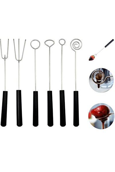 Generic 6-piece Packs Stainless Steel Candy Dipping Tool Chocolate Dipping Fo...