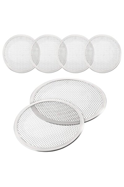 Generic Aluminum Pizza Screen Set, 25 cm Round, 4 Pack, Mesh Baking Tray for ...