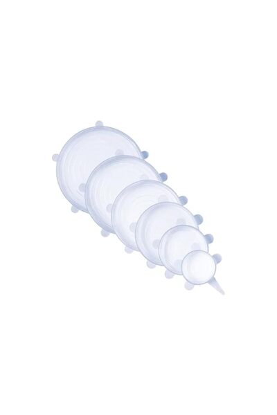Generic 6-Piece Silicone Stretch Lid Set Clear AMZ-N28661556A