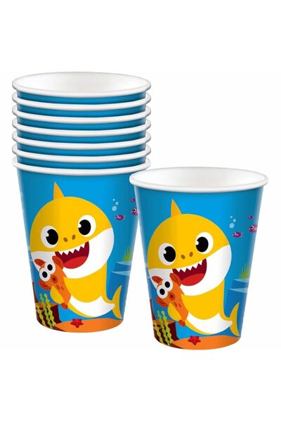 Generic Amscan Baby Shark Paper Party Cups, 582527, Pack of 8
