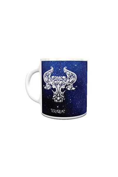 Generic imPRESS White Ceramic Coffee Mug with Arabic Zodiac Sign Taurus Design
