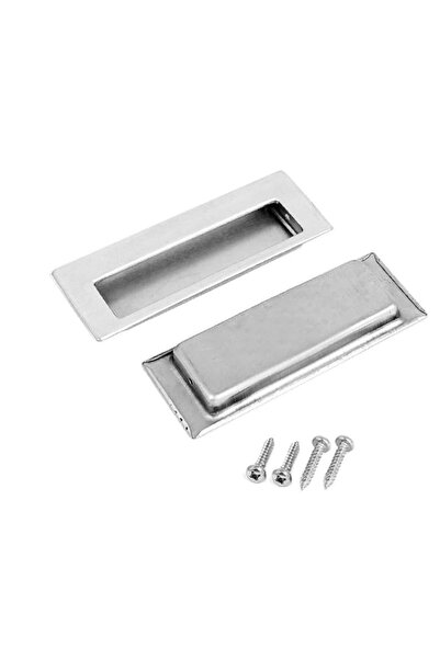 Generic X-DREE Drawer Door 115 x 41mm Rectangle Recessed Flush Pull Handle Ha...