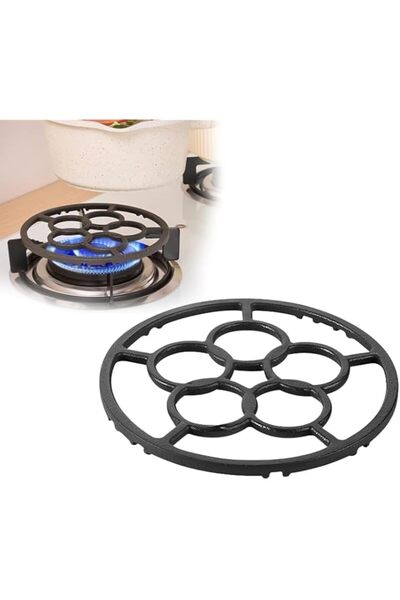 Generic X spring Cast Iron Wok, Durable Stove Top Ring Reducer with Secure Gr...