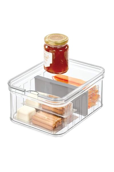 Generic Idesign Crisp Plastic Refrigerator And Pantry Divided Bin, Modular St...