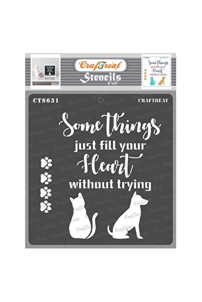 Generic CrafTreat Quote Stencils for Painting on Wood - Cat and Dog Stencil -...