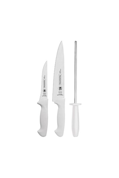 Generic Tramontina Knives Set Premum Line with Sharpener 3 pcs Longlasting ed...