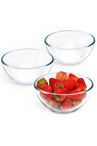 Generic NUTRIUPS Glass Mixing Bowls Set Glass Salad Bowls Microwave Safe Clea...