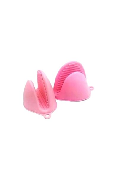 Generic 2-Piece Silicone Pot Holder Pink Multicolored