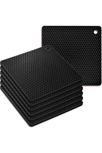 Generic YelaJoy Silicone Trivet Mats 6 Pack, Heat Resistant Non Slip Pot Hold...