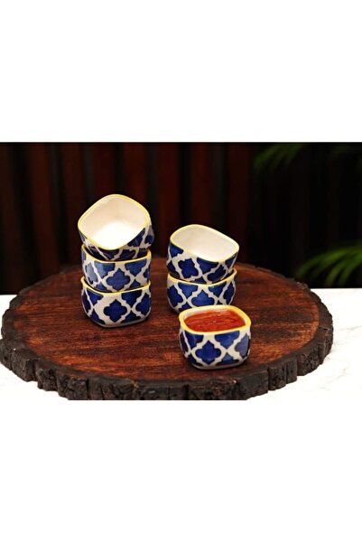 Generic Freakway Ceramic Handpainted Moroccan Studio Pottery Chutney Bowl/Sma...