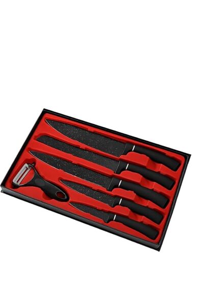 Generic 6 Pcs High Carbon Stainless Steel Cutlery Kitchen Knife Set With Pota...