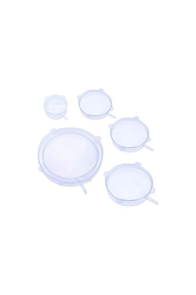 Generic 6-Piece Reusable Silicone Lid Set Clear AMZ-N29902482A
