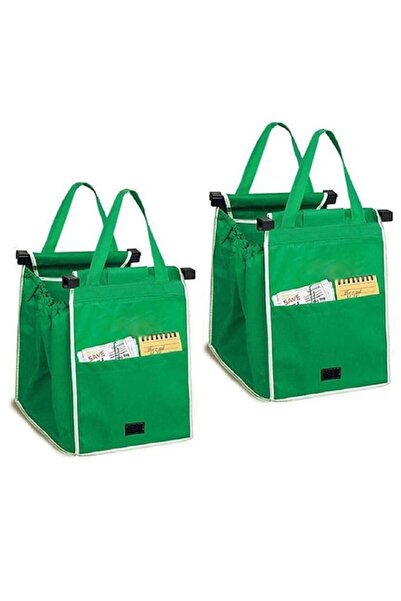Generic 2Pack Reusable Shopping Trolley Bags Grab and Go Bag Collapsible Groc...