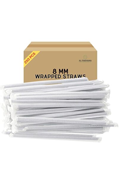 Generic 8mm Standard Black Plastic Straws – Reusable Individually Wrapped, St...