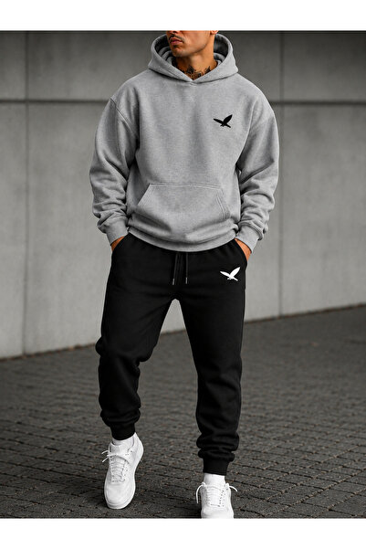 PAVRO Sweatshirt Tracksuit Set Oversize Shaped Comfortable Fit Quality Fabric...