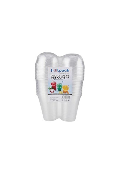 Generic Hotpack Clear Pet Cup 12 ounce + Dome LID 25 Pieces