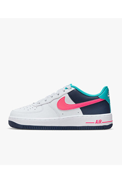 Nike Air Force 1 Beyaz-Fuşya Sneaker Ayakkabı (Blue Sport )