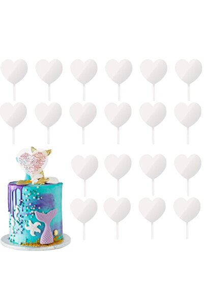 Generic Pack of 10 Acrylic Cake Toppers, Blank DIY Acrylic Cake Toppers, Cake...