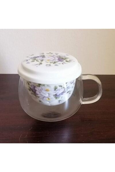Generic LL 300 ml Heat-resistant and High Borosilicated Glass Tea Mug with Po...