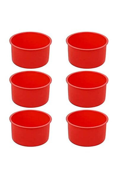 Generic 6 Pcs Silicone Cake Mould for Baking, 4 Inch Non-Stick Round Cake Pan...