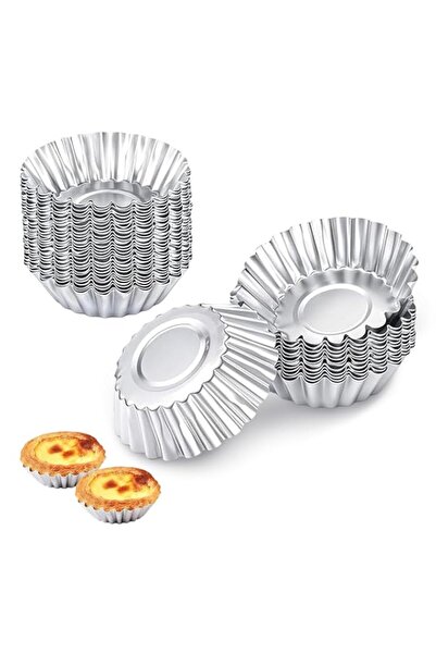 Generic Jenngaoo Egg Tart Mold Set, 30pcs Mini Aluminum Baking Molds for Cupc...