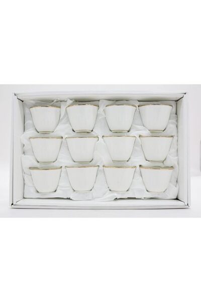 Generic AKDC Cv 12Pcs Cawa Cup Gold 32.7 X 38.6 X 33.9 Cm White 7013241111179