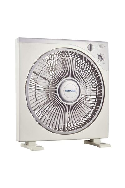 Generic Sonashi SBF-7032 12-Inch Box Fan - Portable Table Fan w/ 3 Speed Sett...