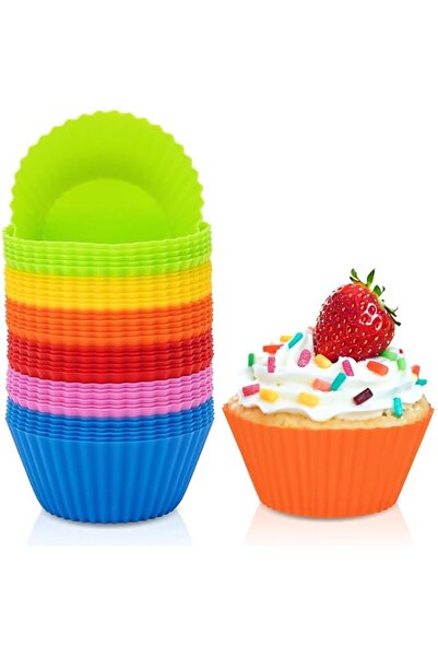 Generic Oban U-HOME Reusable Silicone Baking Cups ( Pack of 24 in 6 Colors)