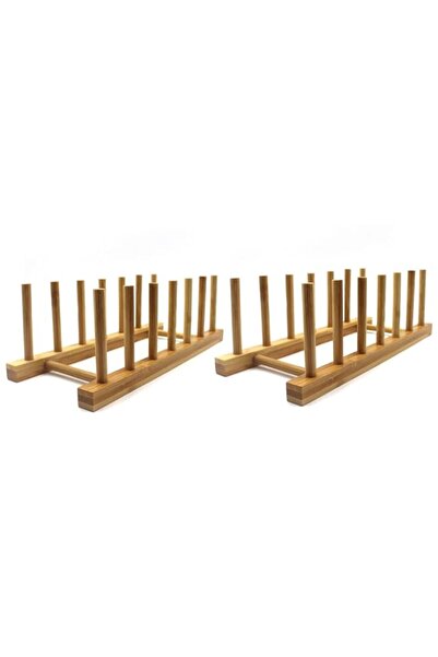 Generic INNERNEED Bamboo Dish Rack Dishes Drainboard Drying Drainer Storage H...