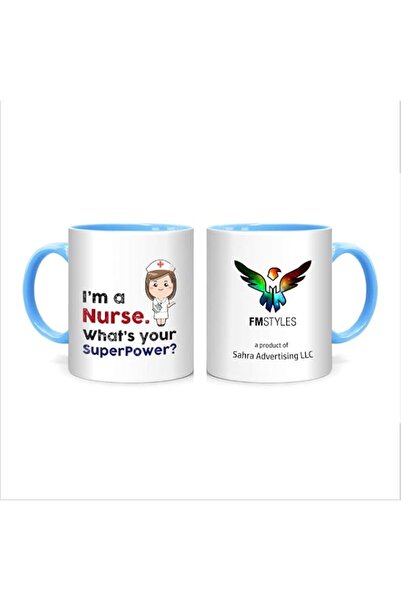 Generic FMstyles I'm Nurse, What Is Your Superpower Mug, Blue, FMS587