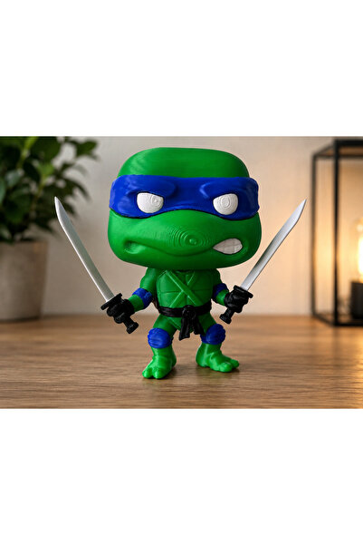 TRİMENT3D Leonardo – Çift Kılıçlı Ninja Kaplumbağa Figürü