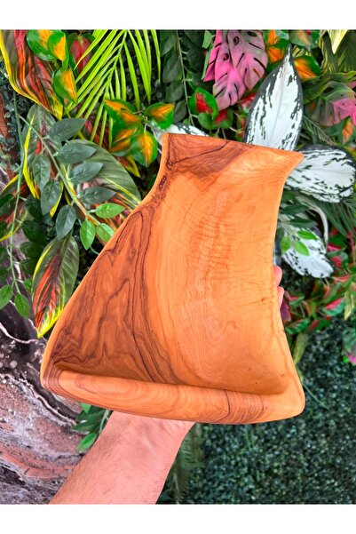 El Yapımı Zeytin Ağacı Doğal Dekoratif Sunum Tabağı 30 cm