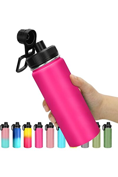 GENERAL 500ml Stainless Steel Water Bottle with Spout Lid by Zomike, Double W...