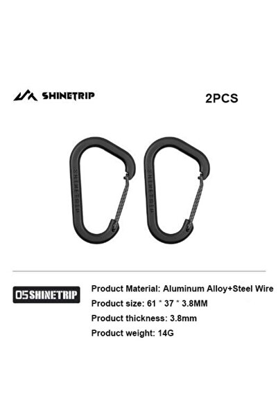 Choice Black 2pcs Stainless Steel Spring Snap Hook Safety Metal D-shaped Conn...