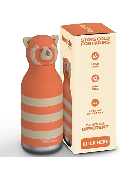 GENERAL Insulated Stainless Steel Water Bottle with a Soft Detachable Animal ...